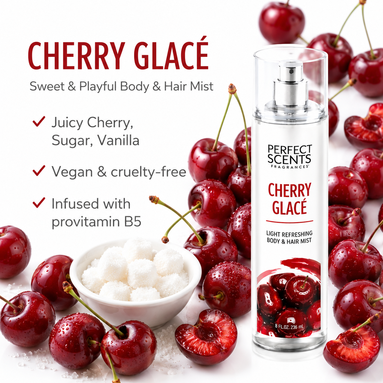 Perfect Scents Body & Hair Mist- Cherry Glace - Image 2