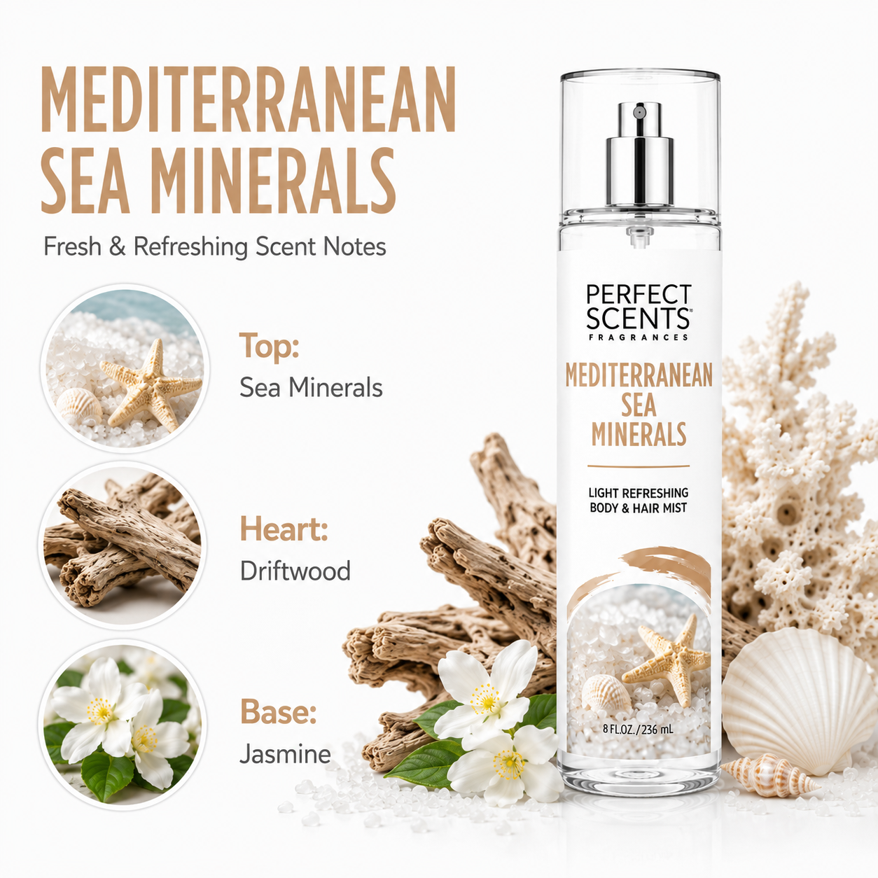 Perfect Scents Body & Hair Mist - Mediterranean Sea Minerals - Image 3